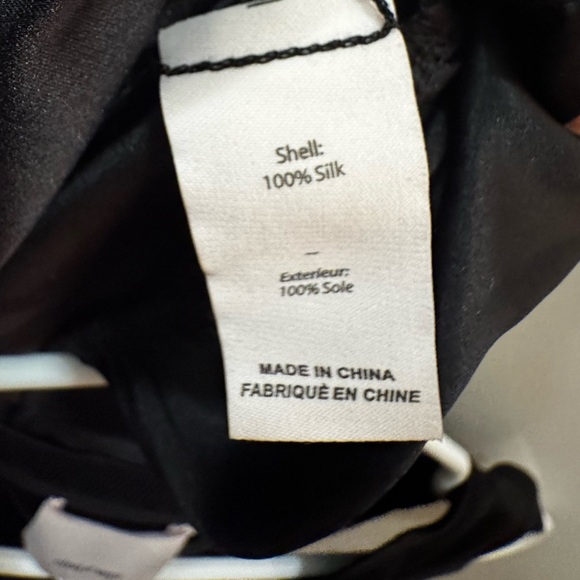 Consigned - NWT Cinq a Sept 100% silk black dress size Large&M - Picture 6 of 7